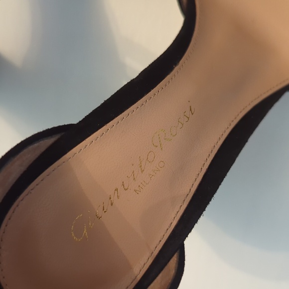 Gianvito Rossi Mila Suede Ankle Strap D'orsay Pumps - Picture 4 of 8